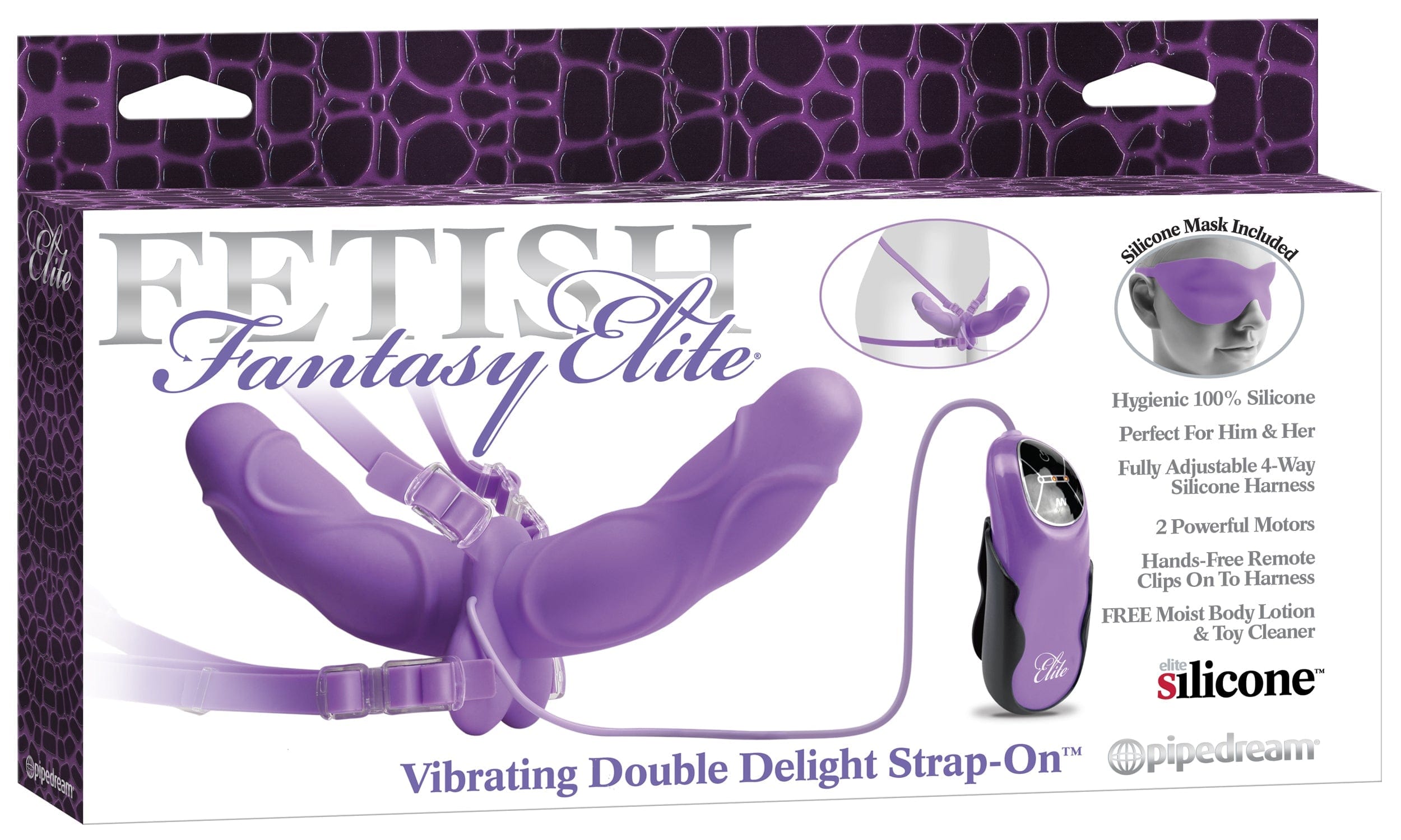 Pipedream Fetish Fantasy Elite Dual-Vibrating Strap-On for Double Pleasure