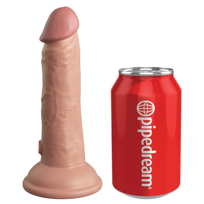 Pipedream Products King Cock Elite 6-Inch Vibrating Silicone Male Sex Toy with Lighting Function