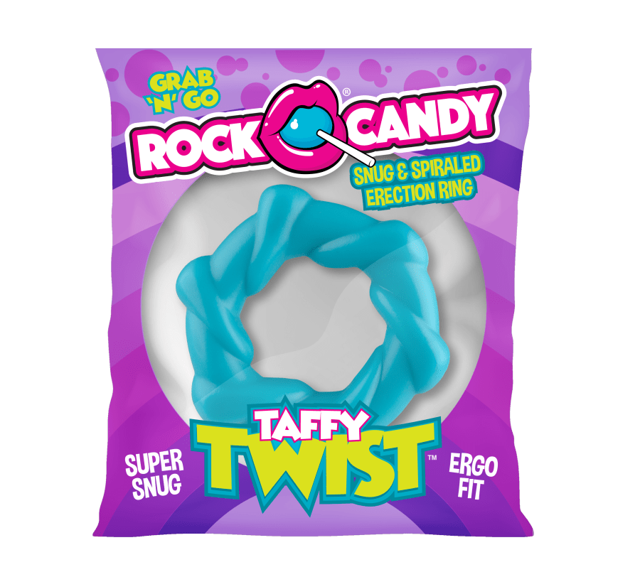 Soft TPR Rock Candy Twisted Cock Ring for Enhanced Intimacy