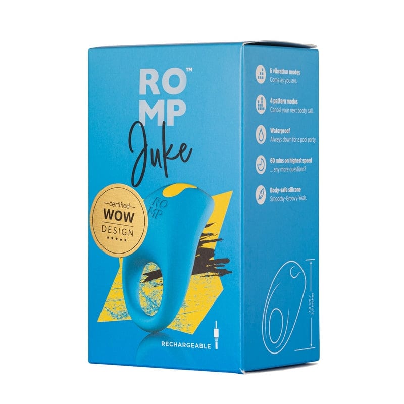 Super-Flexible Romp Juke Vibrating Cock Ring with 6 Modes & Waterproof Design