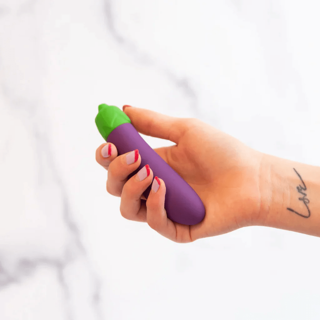 Top-Rated USB Rechargeable Eggplant-Shaped Emoji Vibrator for Ultimate Pleasure