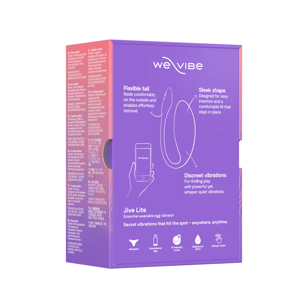 We-Vibe Jive Lite: App-Controlled, Waterproof Egg Vibrator for G-Spot Thrills