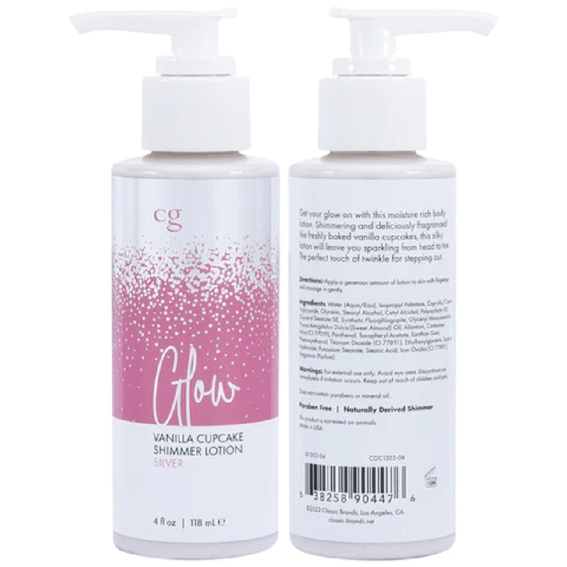 CG Glow 4oz Vanilla Cupcake Scented Shimmer Body Lotion