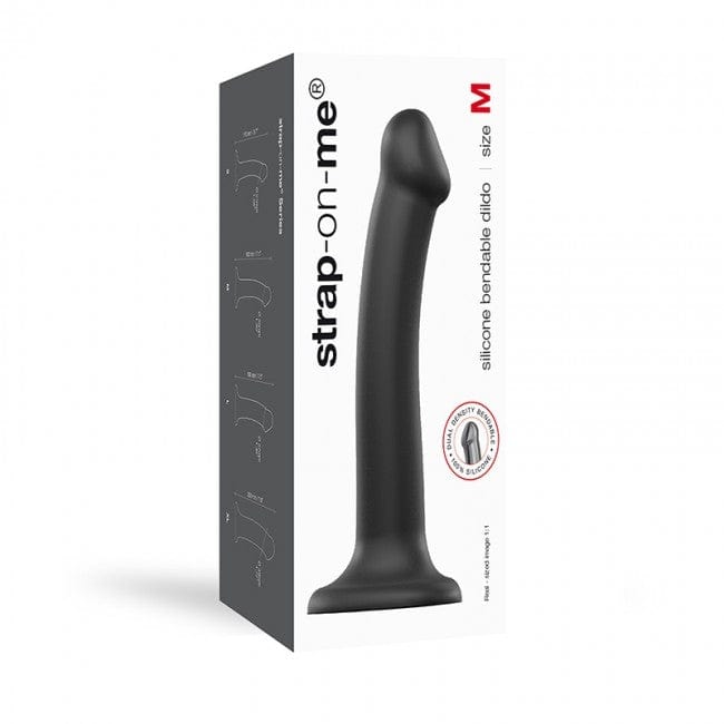 Black Bendable Dual - Density Strap - On Dildo for Ultimate Pleasure
