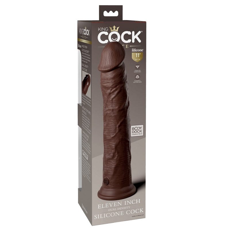 Pipedream Products King Cock Elite 11-Inch Brown Silicone Male Adult Toy
