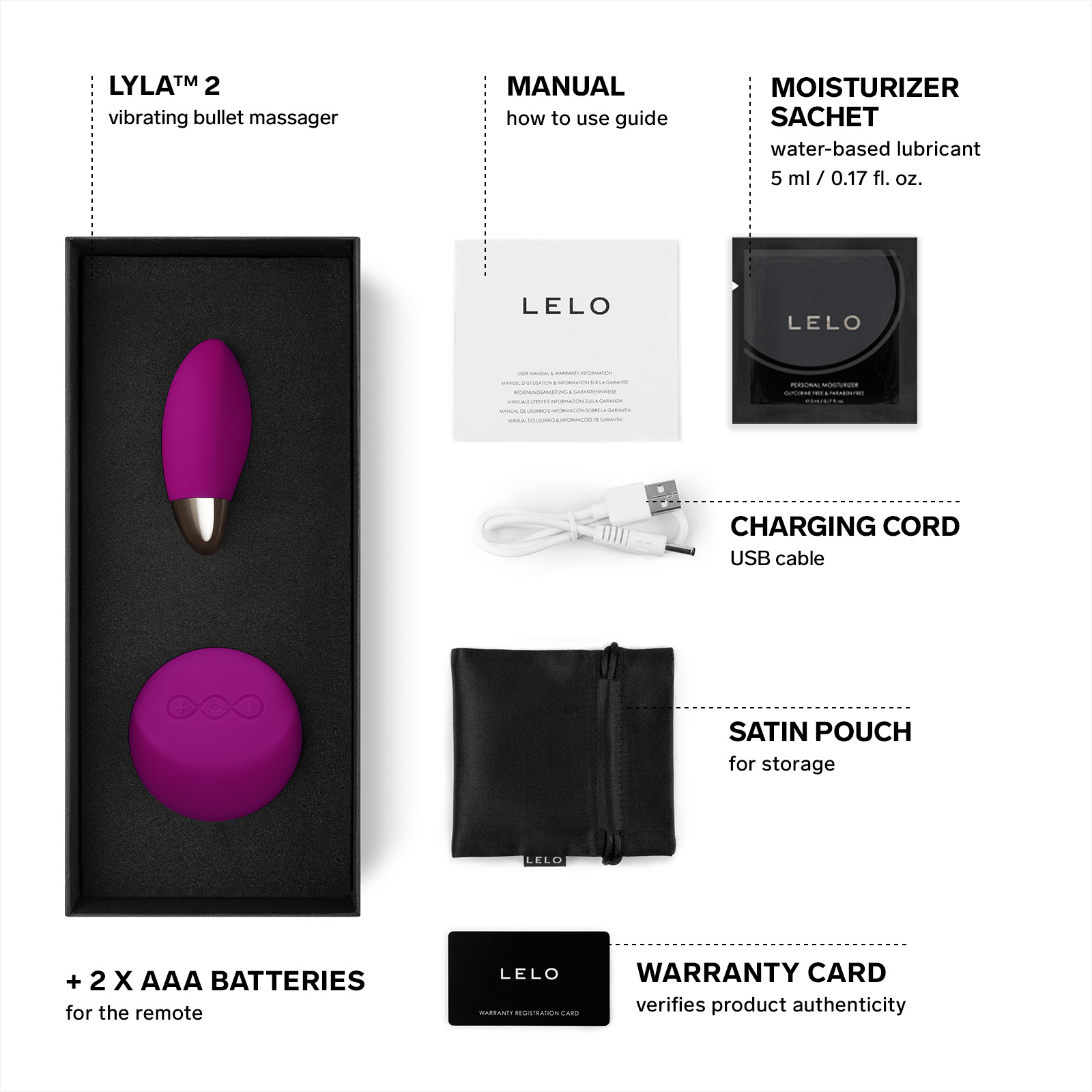 Lelo Lyla 2 Upgraded Bullet Vibrator with Enhanced SenseMotion