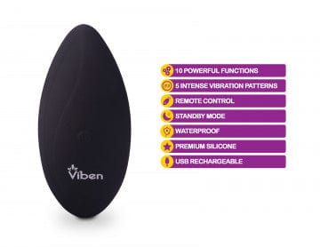 Viben Racy Premium Remote - Controlled Silicone Panty Vibrator for Intimate Pleasure