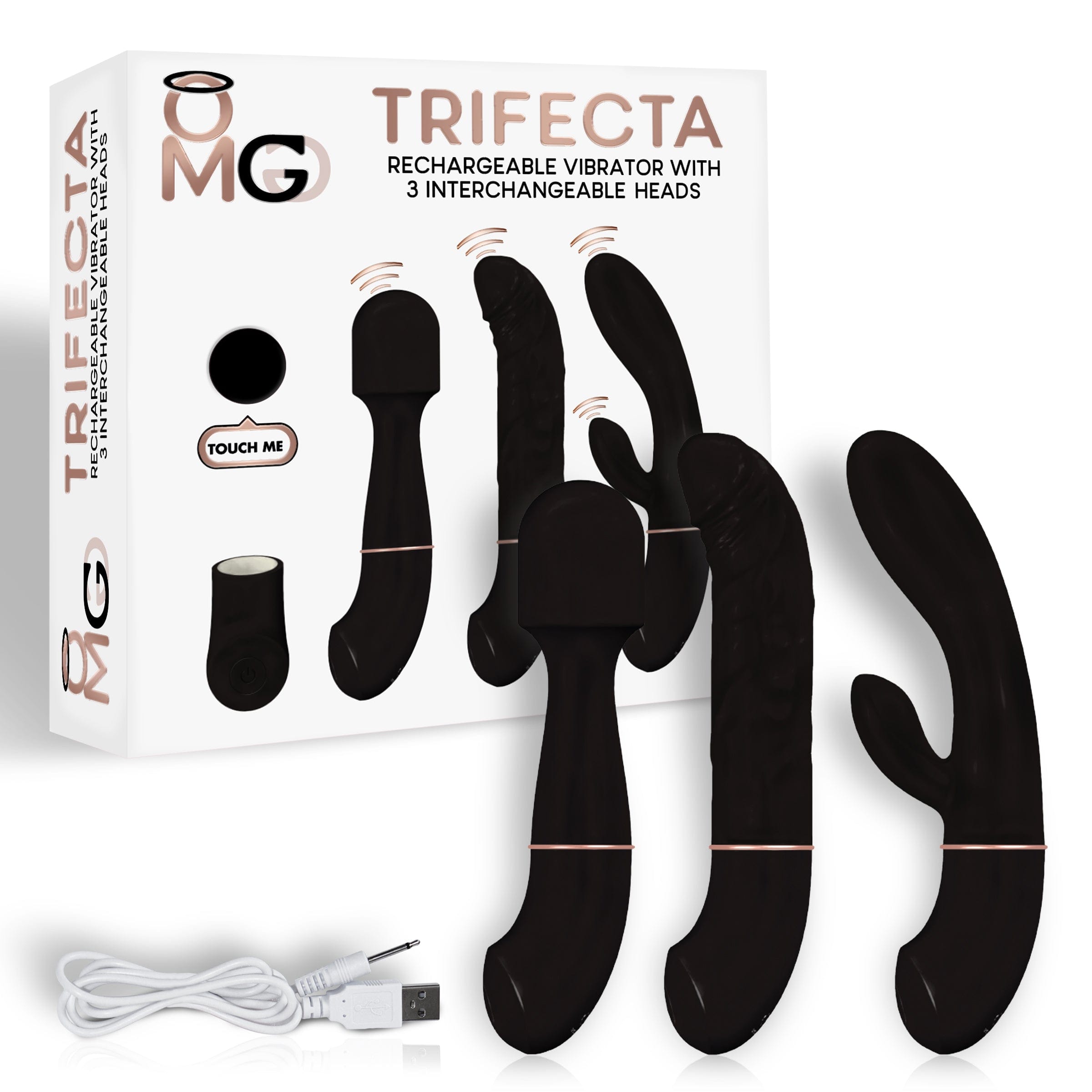 DeeVa OMG Luxury Interchangeable Trifecta Vibrator for Ultimate Pleasure