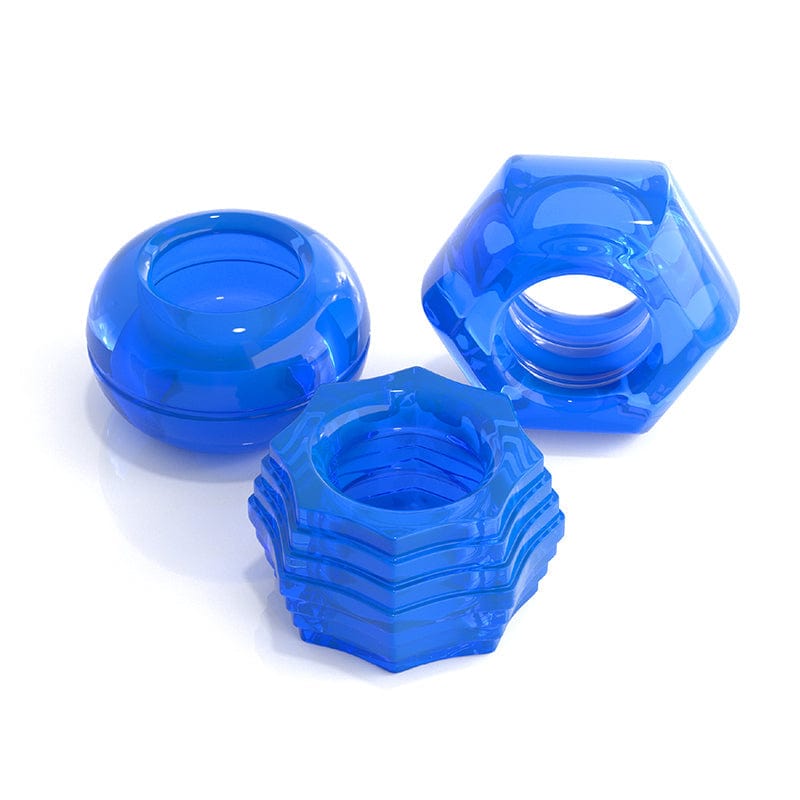Pipedream Products Blue Deluxe Set of Ultra - stretchy Couples Cock Rings