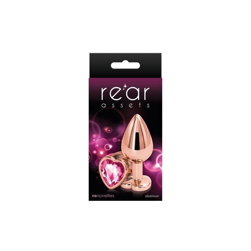 NS Novelties Rose Gold Medium Heart-Shaped Rear Assets Plug