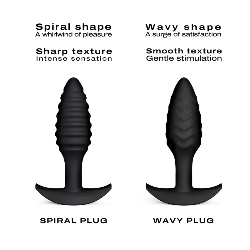 Dorcel Brand Silicone Anal Plug with Spiral Design for Enhanced Sensation