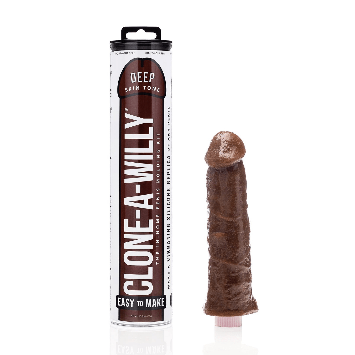Empire Labs Deep Skin Tone Vibrating Clone of Penis - Premium Customizable Sex Toy Kit