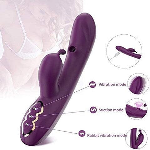 Tracy's Dog Premium G-Spot Rabbit Vibrator with 7 Vibrations & Suction