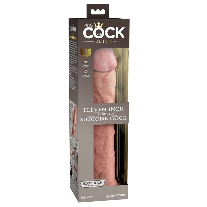 Pipedream King Cock Elite 11-inch Silicone Realistic Pleasure Cock Light