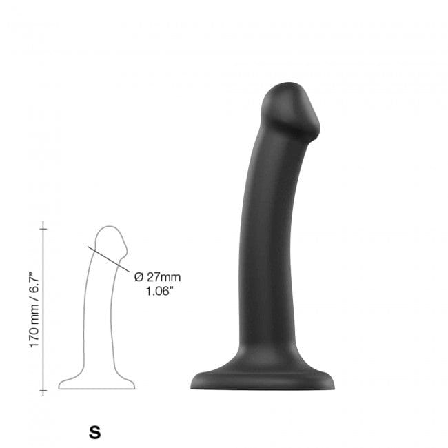Black Bendable Dual - Density Strap - On Dildo for Ultimate Pleasure