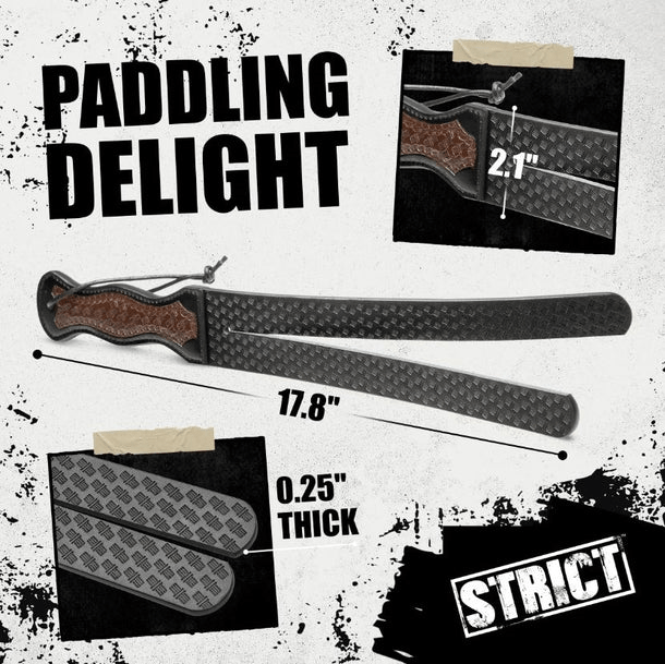 Authentic Vegan Leather Strict Scottish Tawse for Thrilling Role - Play