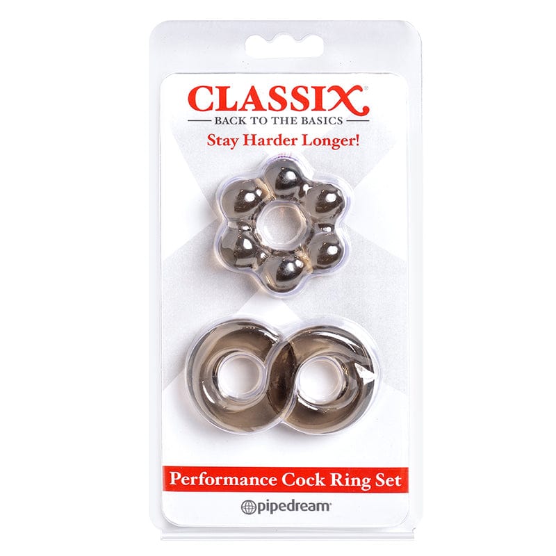 Pipedream Products Black Ultra - Stretchy Performance Cock Ring Set