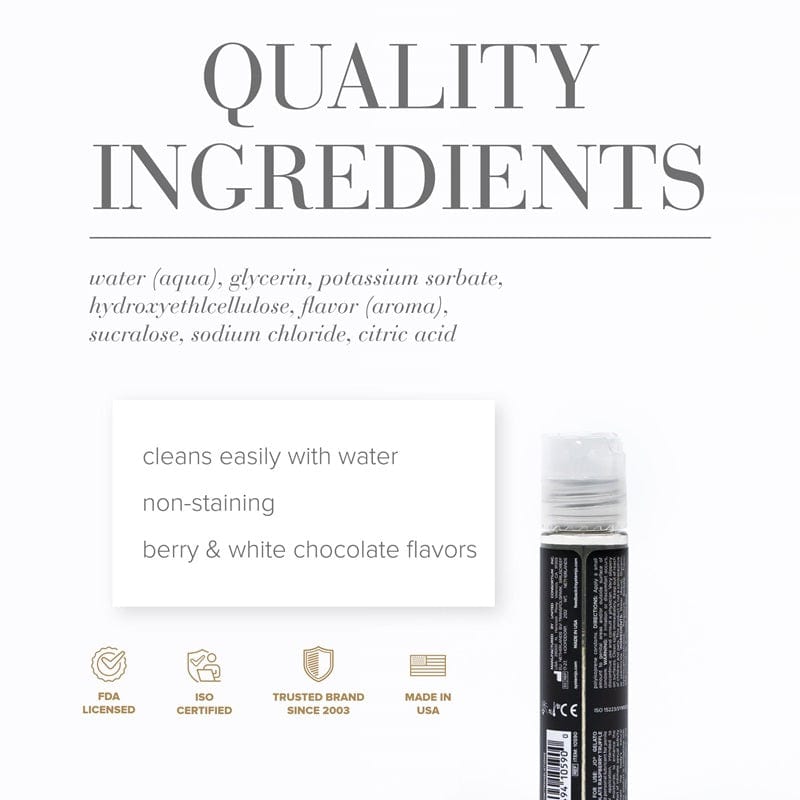 System JO Gelato Lubricant: Delicious White Chocolate Raspberry Flavor