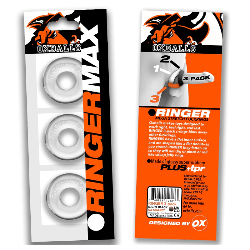 Oxballs Premium Ringer Max Three-Pack Set of Penis Rings