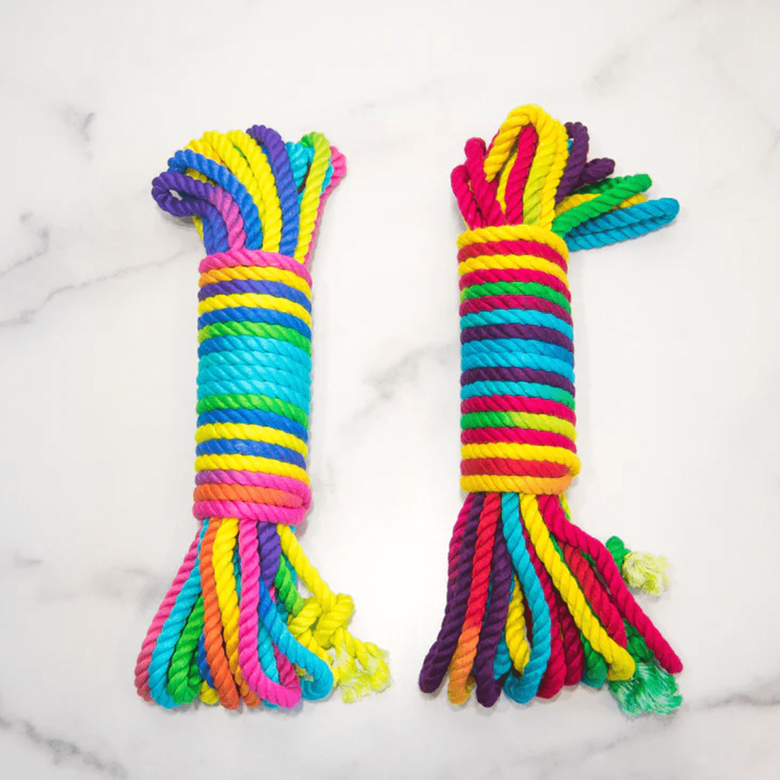 Colorful Emojibator Funfetti Rainbow-themed Bondage Rope for Safe and Thrilling BDSM Play