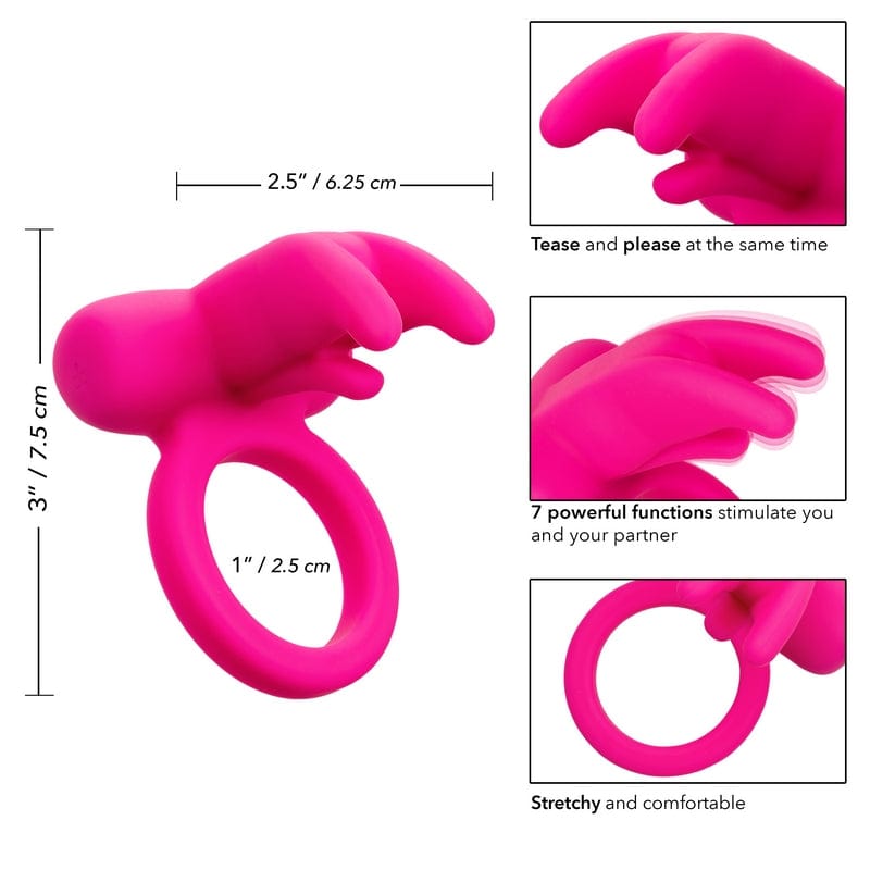 Calexotics Premium Silicone Triple Clit Flicker Pleasure Ring for Enhanced Intimacy