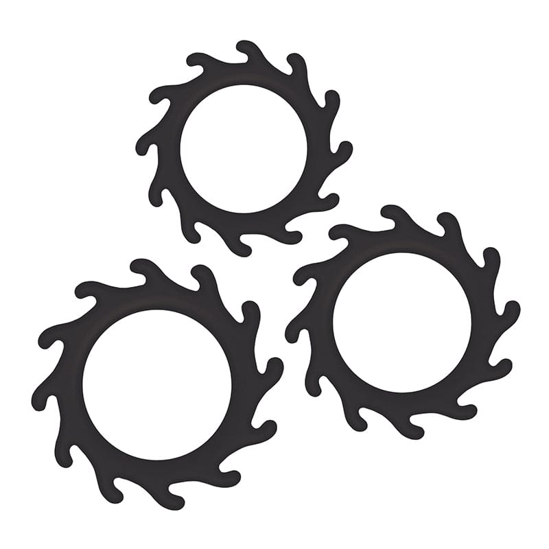 NS Novelties Renegade Gears Three - Piece Set of Super - Stretchy Silicone Cock Rings