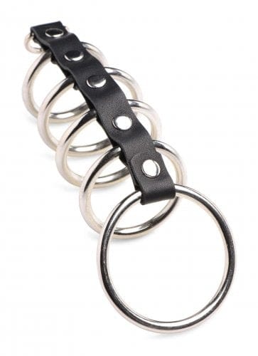Hell Gates Style Strict Leather Male Chastity Device with Reinforced Metal Spine Cock Ring