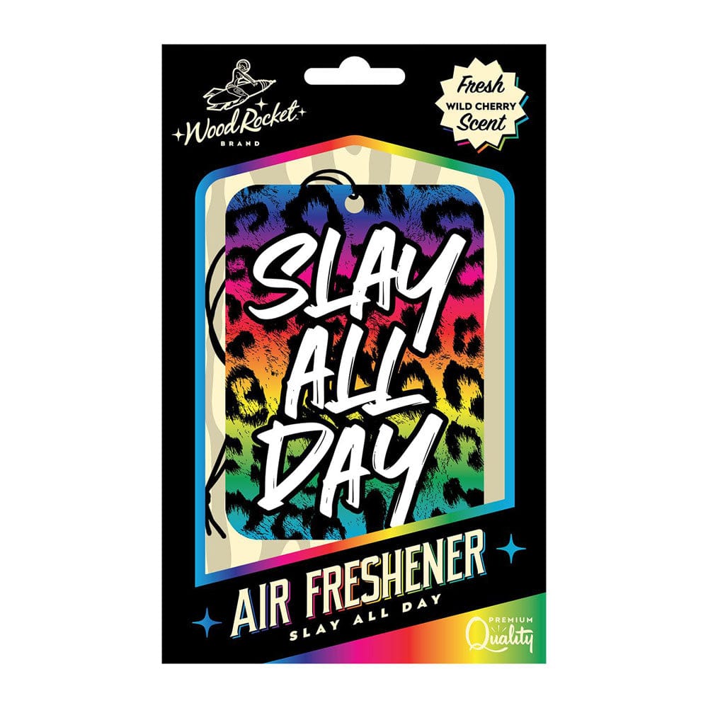 High - quality Wood Rocket Wild Cherry Air Freshener with Leopard Print
