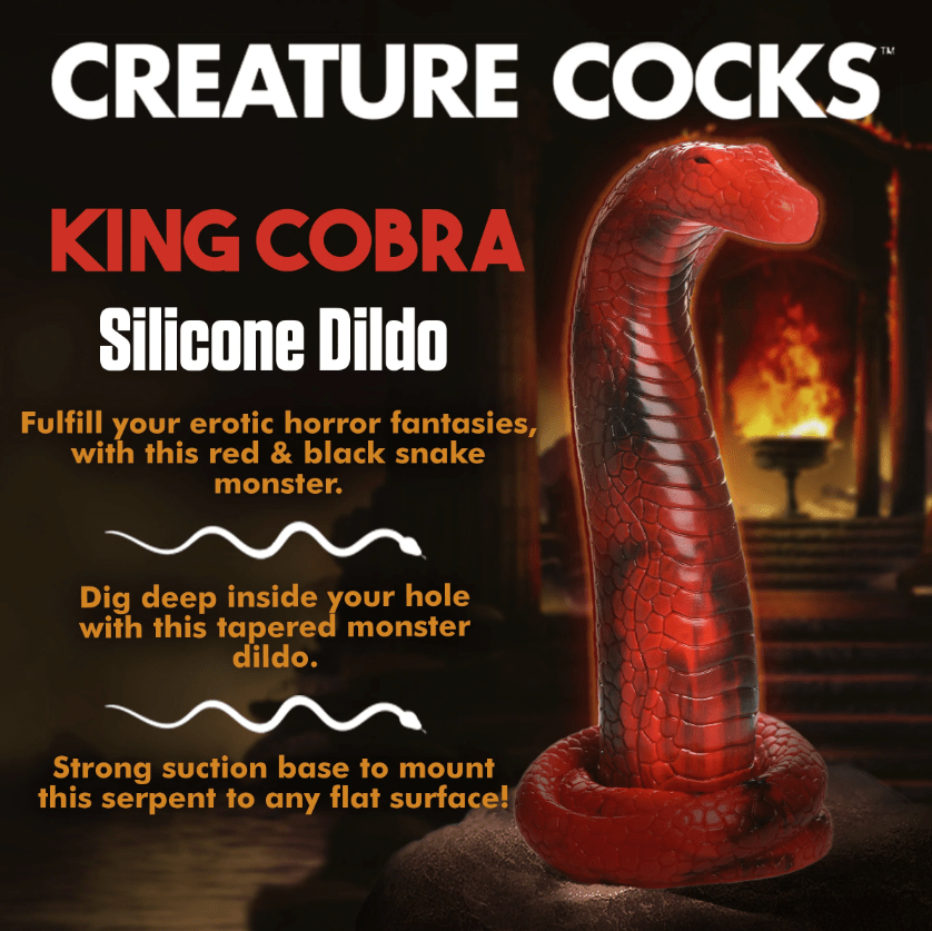 Premium Silicone King Cobra Fantasy Dildo for Kinky Adventures