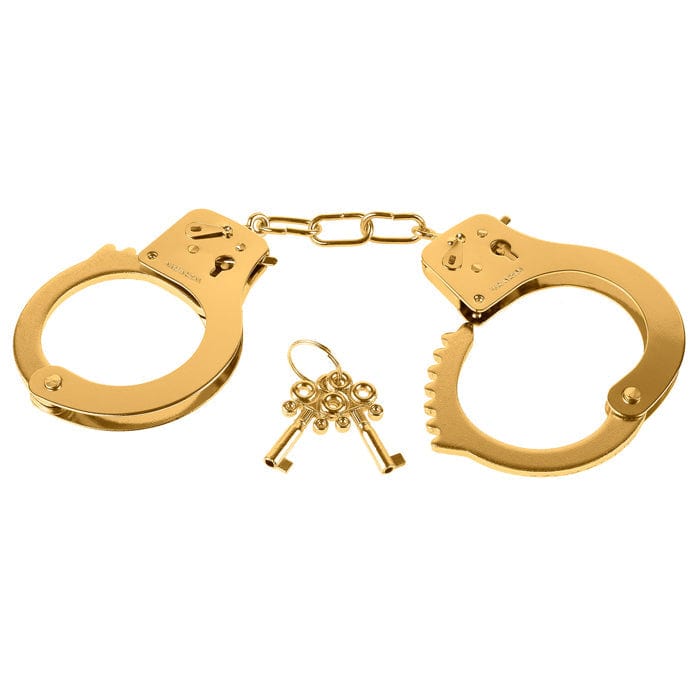 Pipedream Products Gold Metal Handcuffs for Fetish Fantasy Enthusiasts