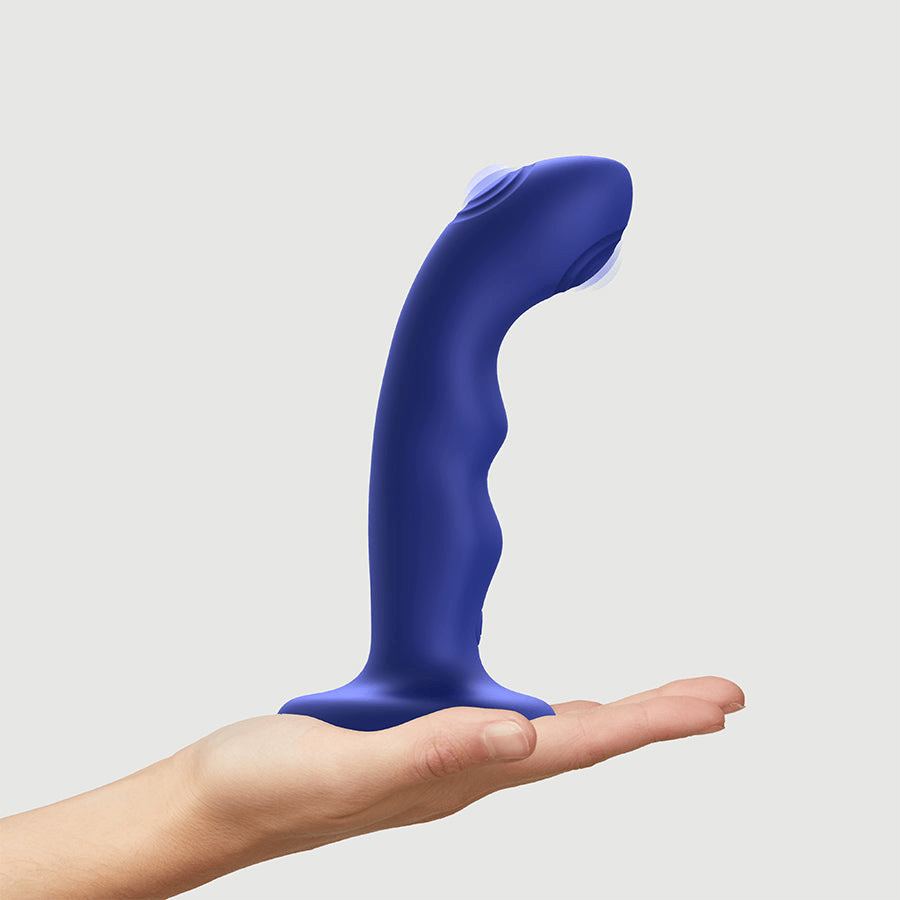 Innovative Double - Tap Vibrating Wave - Shaped Strap - On Dildo