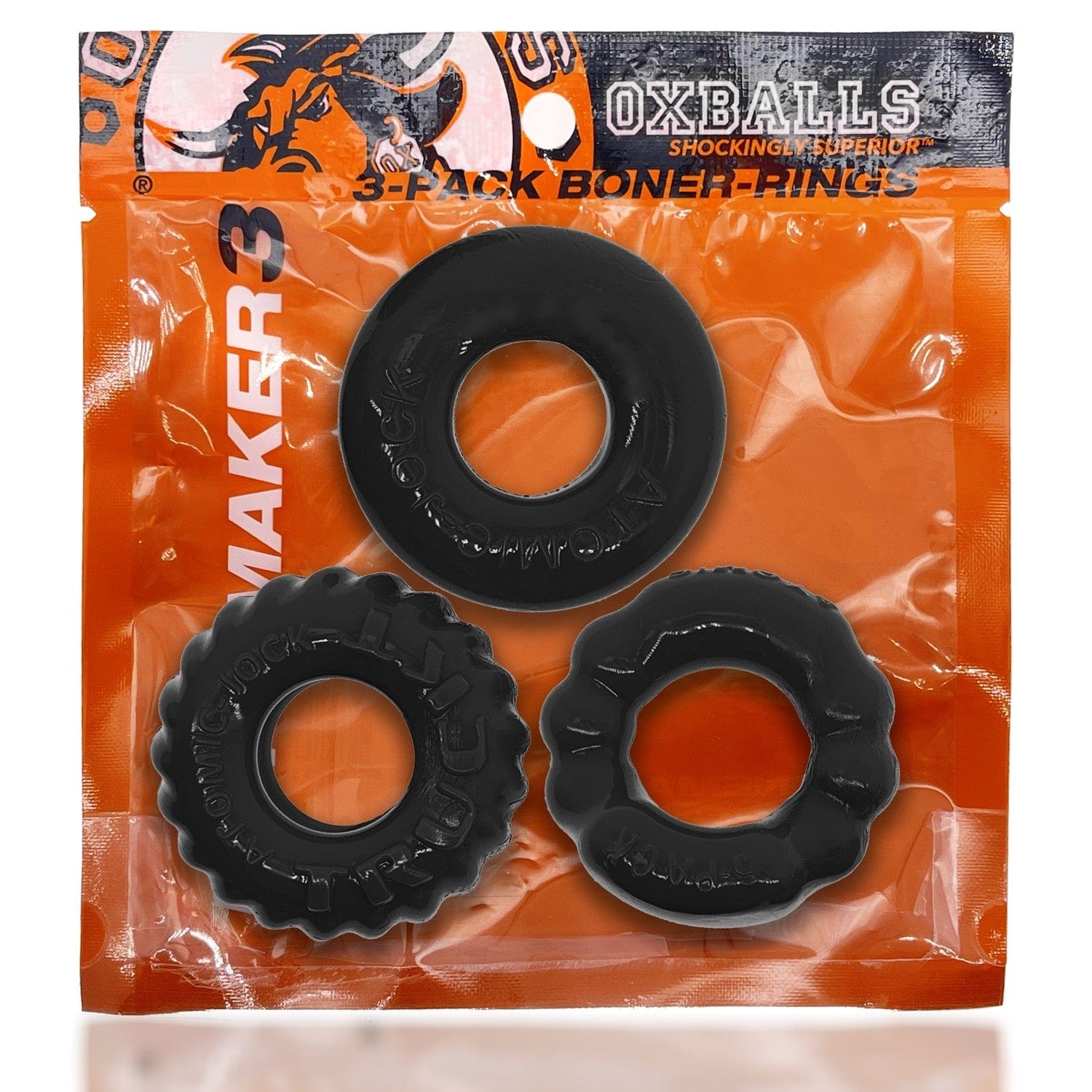 Oxballs Bonemaker 3-Pack of Premium Cock Rings for Enhanced Performance