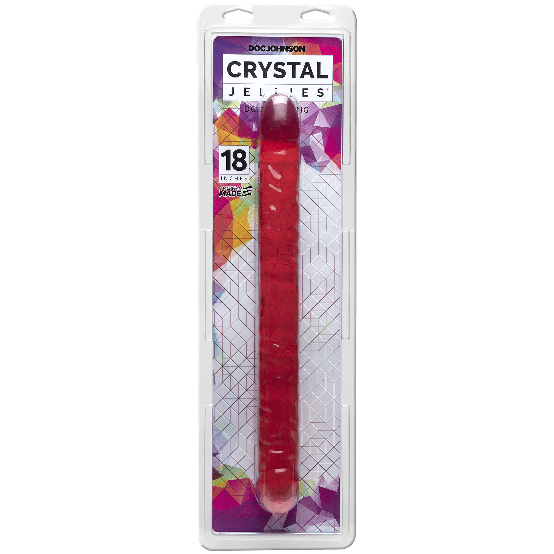 18-Inch Doc Johnson Crystal Jellies Flexible Double-Ended Dildo