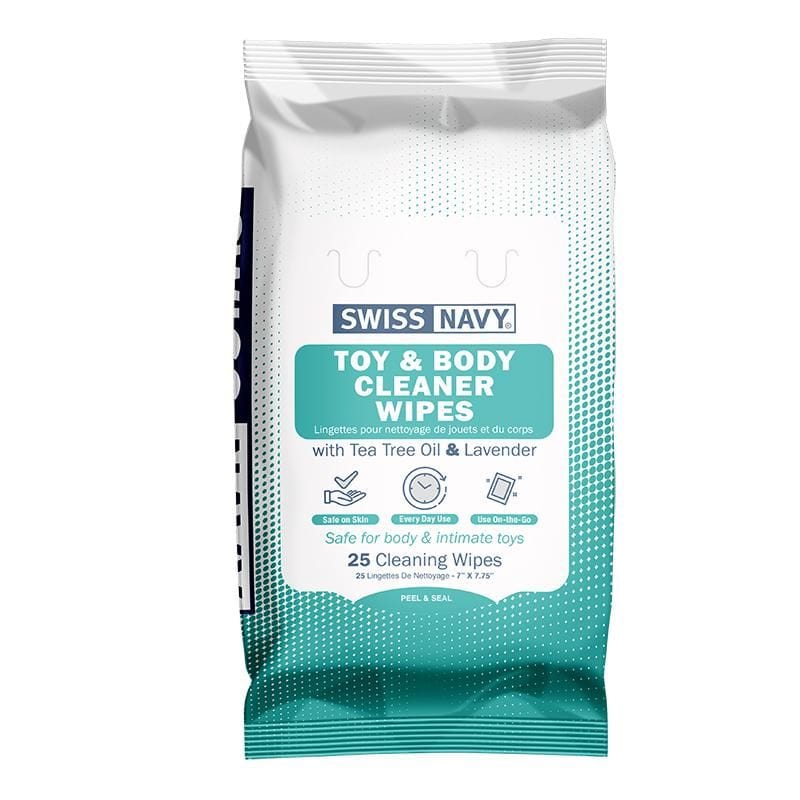 Swiss Navy Premium Toy & Body Cleaning Wipes for Effortless Hygiene