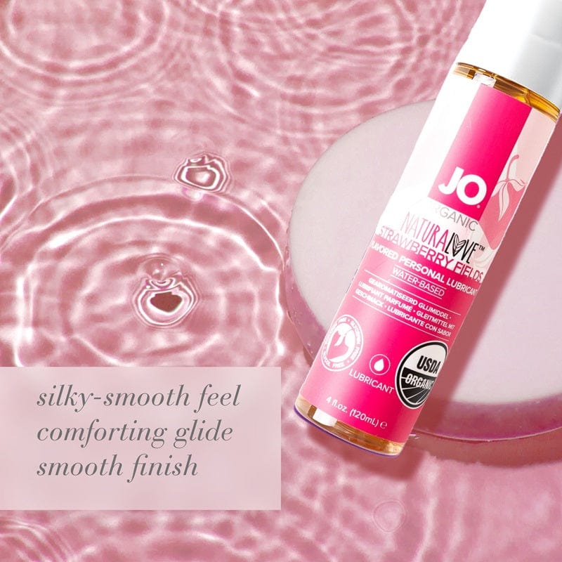 System JO Naturalove Organic Intimate Lubricant with Strawberry Fields Flavor
