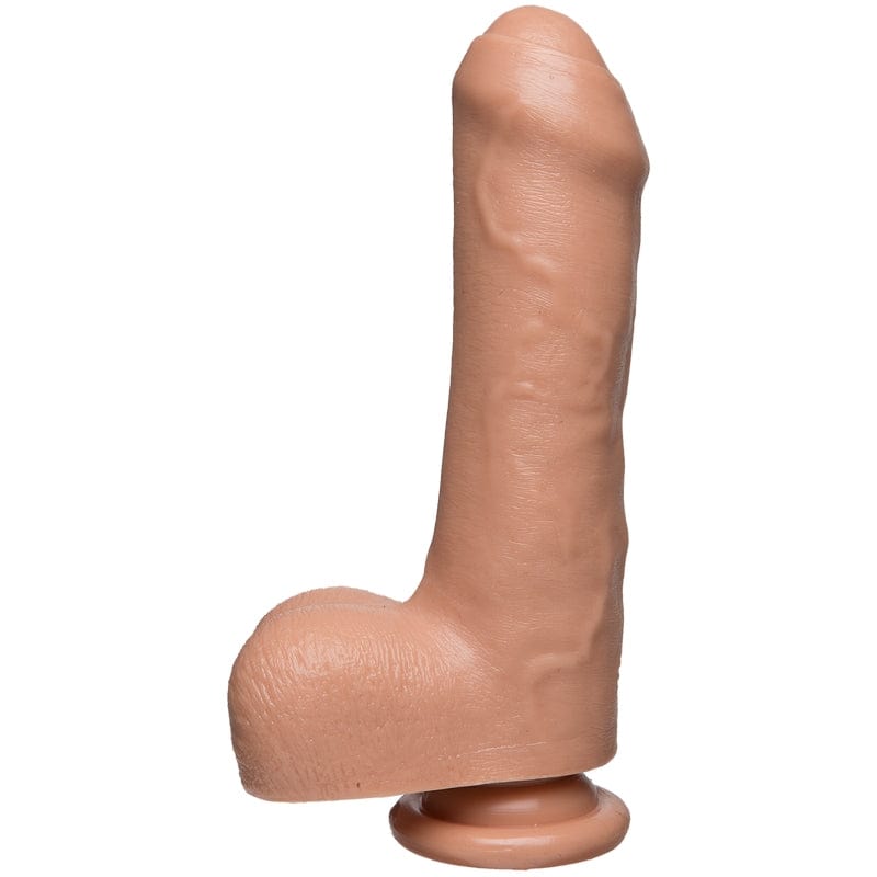 Doc Johnson The D Vanilla Flavored 7-Inch Uncircumcised Dildo with Balls