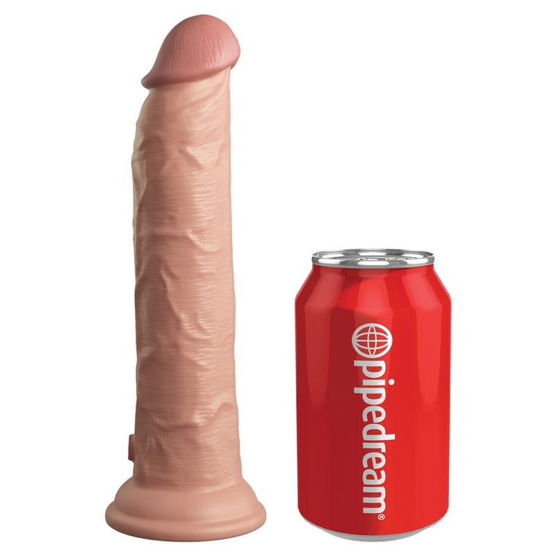 Pipedream King Cock Elite 9-Inch Vibrating Silicone Realistic Cock with Light