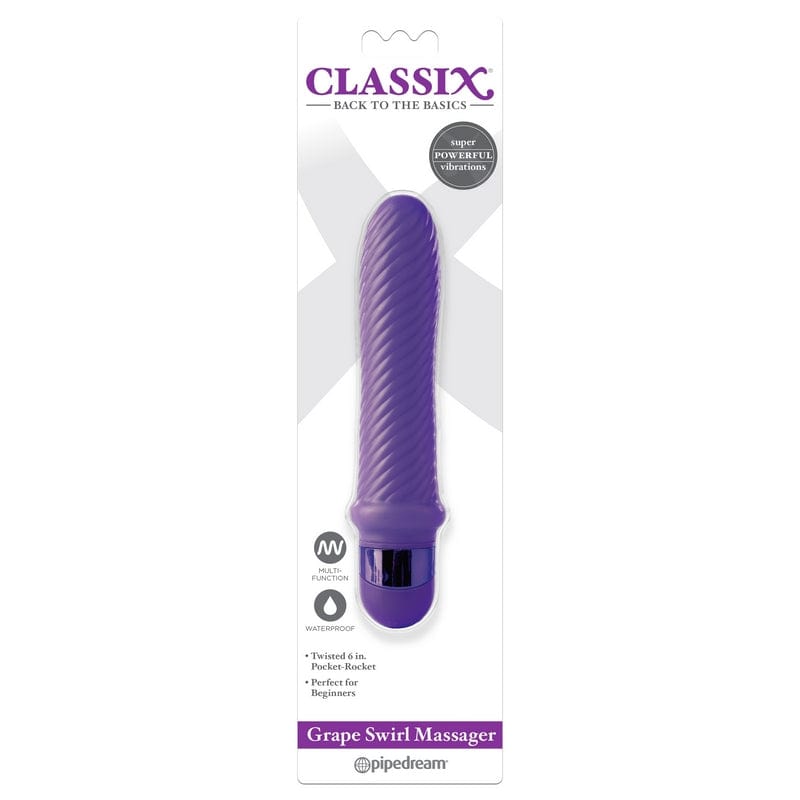 Pipedream Classix Purple Grape Swirl Multi - Speed Waterproof Massager