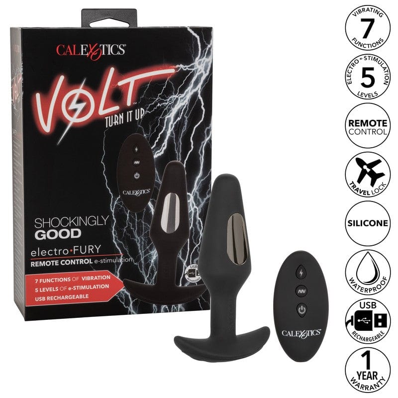 Calexotics Volt Electro Fury Remote - Controlled Electro - Stimulation Probe Massager for Intense Pleasure