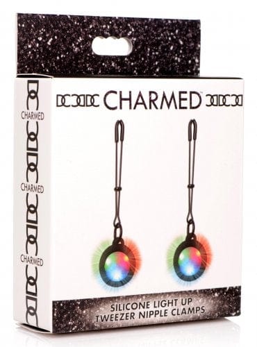 Enchanted Silicone Illuminated Tweezer-Style Nipple Clamps for Adult Intimacy