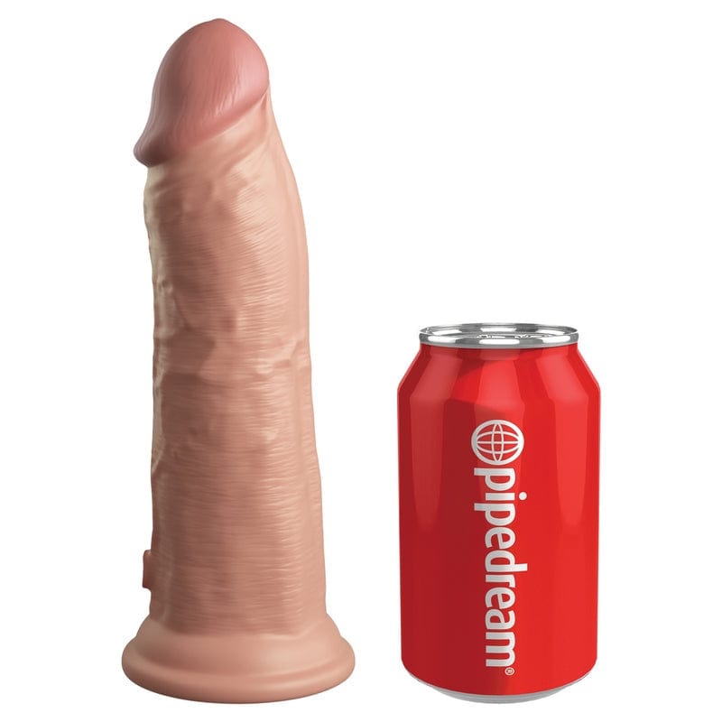 Pipedream King Cock Elite 8-Inch Vibrating Silicone Realistic Cock with Light