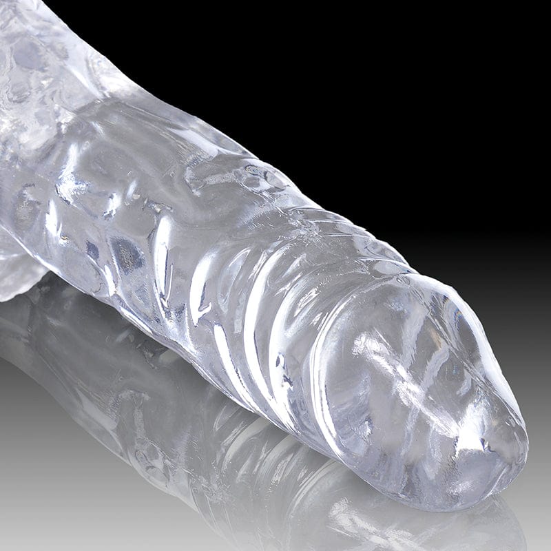 Pipedream Products Translucent King Cock Dildo with Realistic Balls and 4 Inches Length