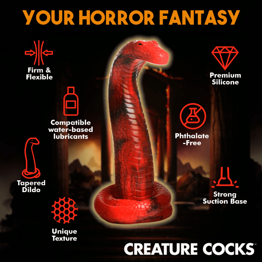 Premium Silicone King Cobra Fantasy Dildo for Kinky Adventures