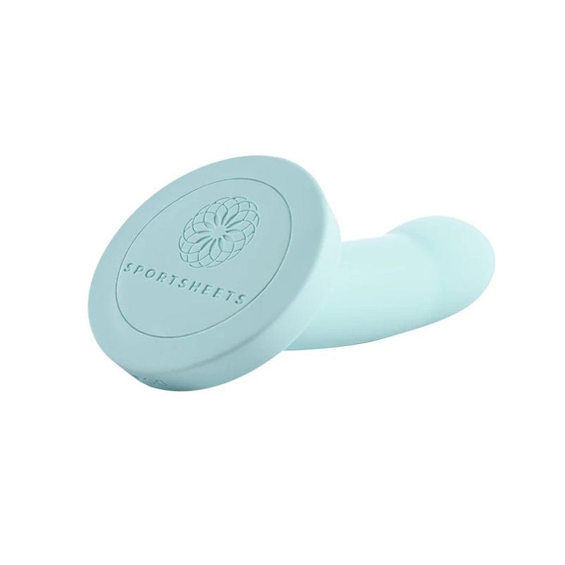 Sky Blue Sportsheets Myst 5-Inch Rechargeable Vibrating Silicone Dildo
