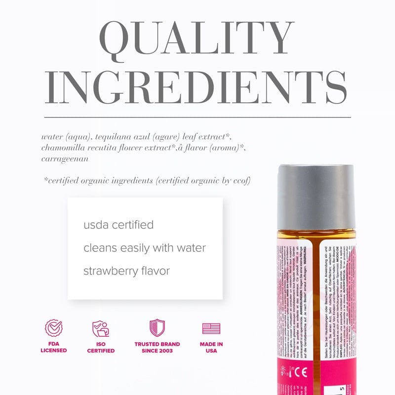 System JO Naturalove Organic Intimate Lubricant with Strawberry Fields Flavor