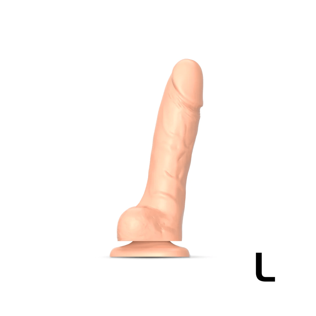 Large Vanilla Strap On Me Realistic Sliding Skin Dildo for Intense Pleasure