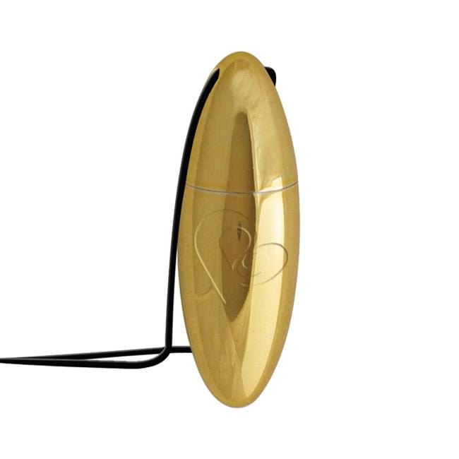 Rocks Off Luxury Gold-Plated Necklace Pendant Style Ro-Val Vibrator with Variable Speed