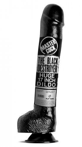 XR Brands Massive Black Realistic Dildo - The Ultimate Pleasure Device