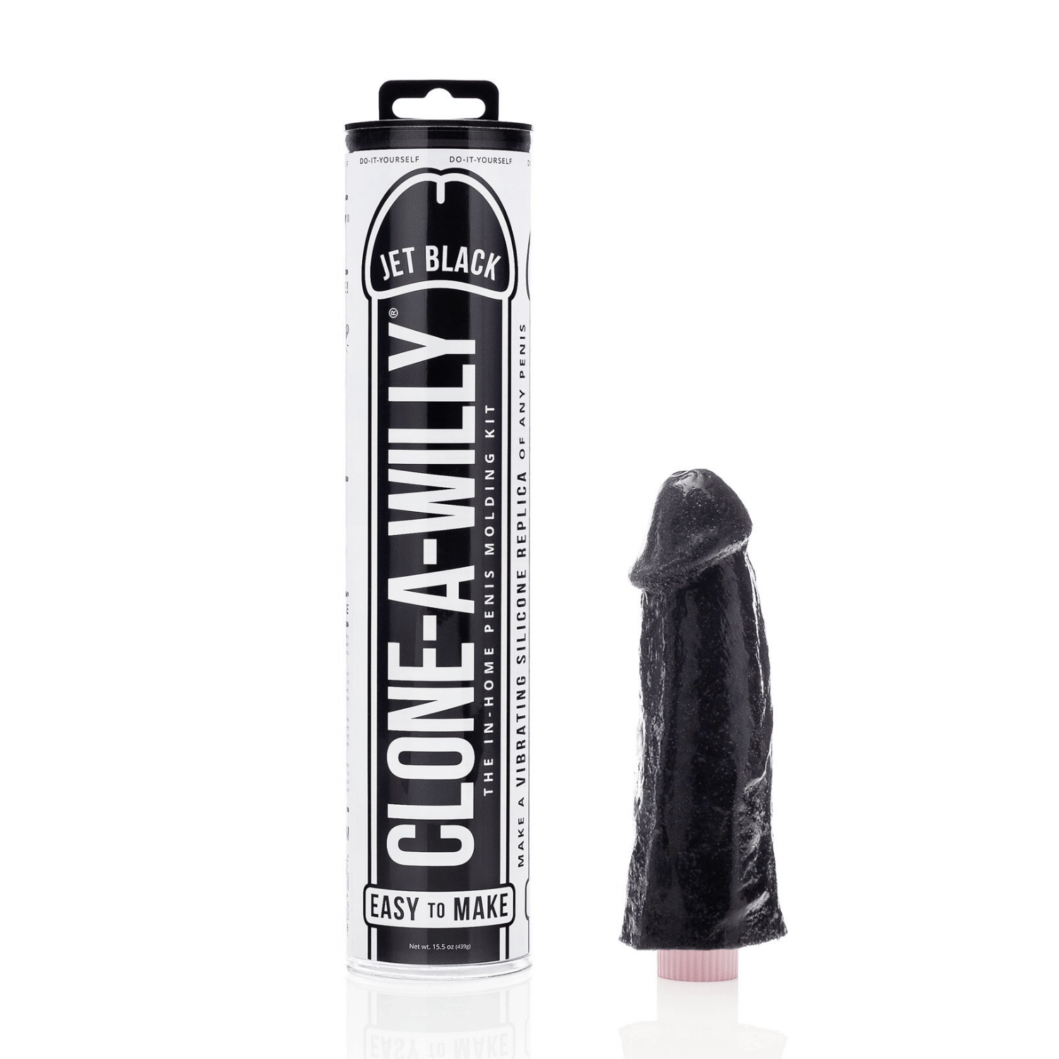 Empire Labs Jet Black Vibrating Clone of a Realistic Willy Penis Casting Kit