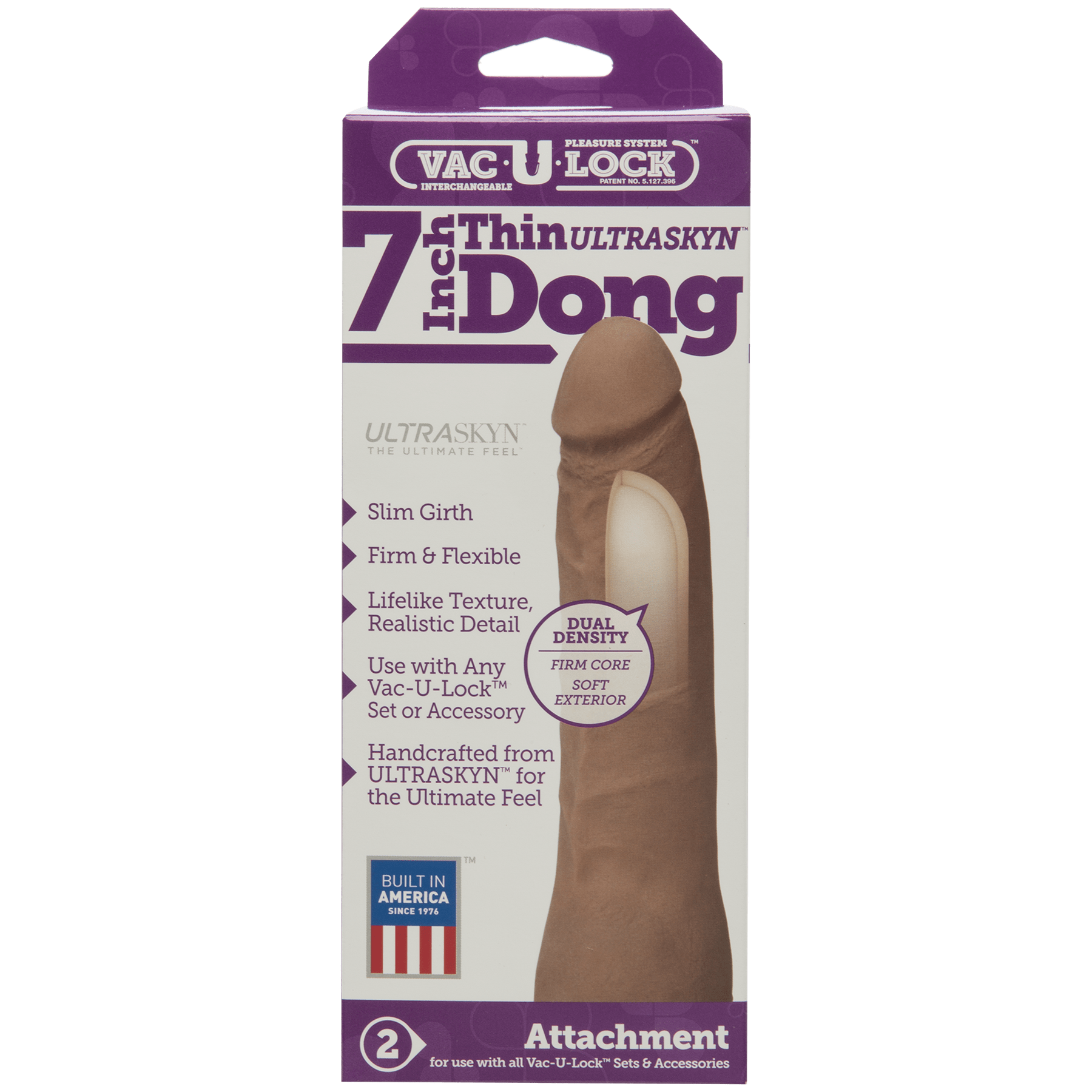 Doc Johnson 7-Inch Ultra-Realistic ULTRASKYN Vac-U-Lock Compatible Dong Attachment